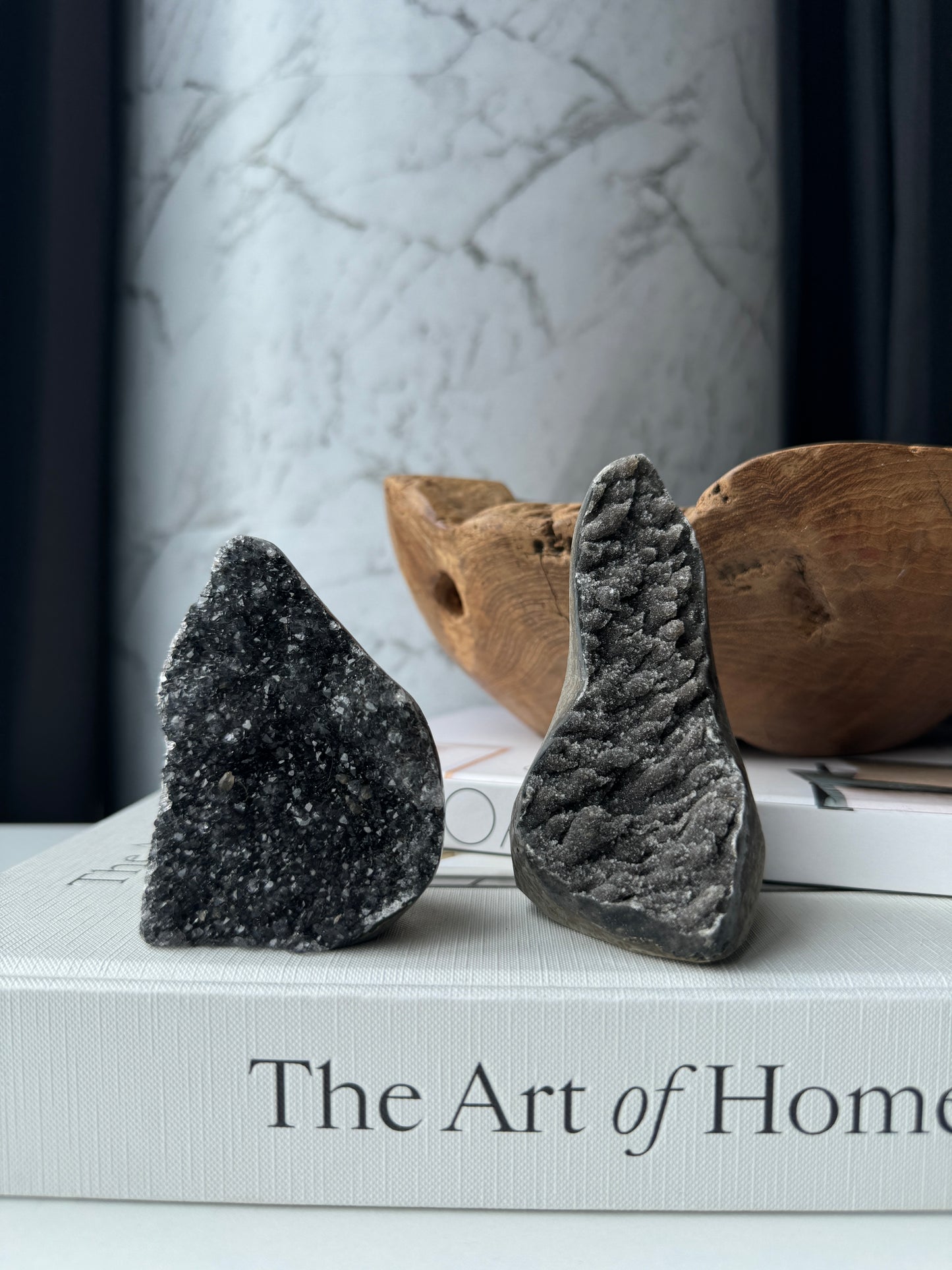 Black Amethyst Cluster on Sawn Base