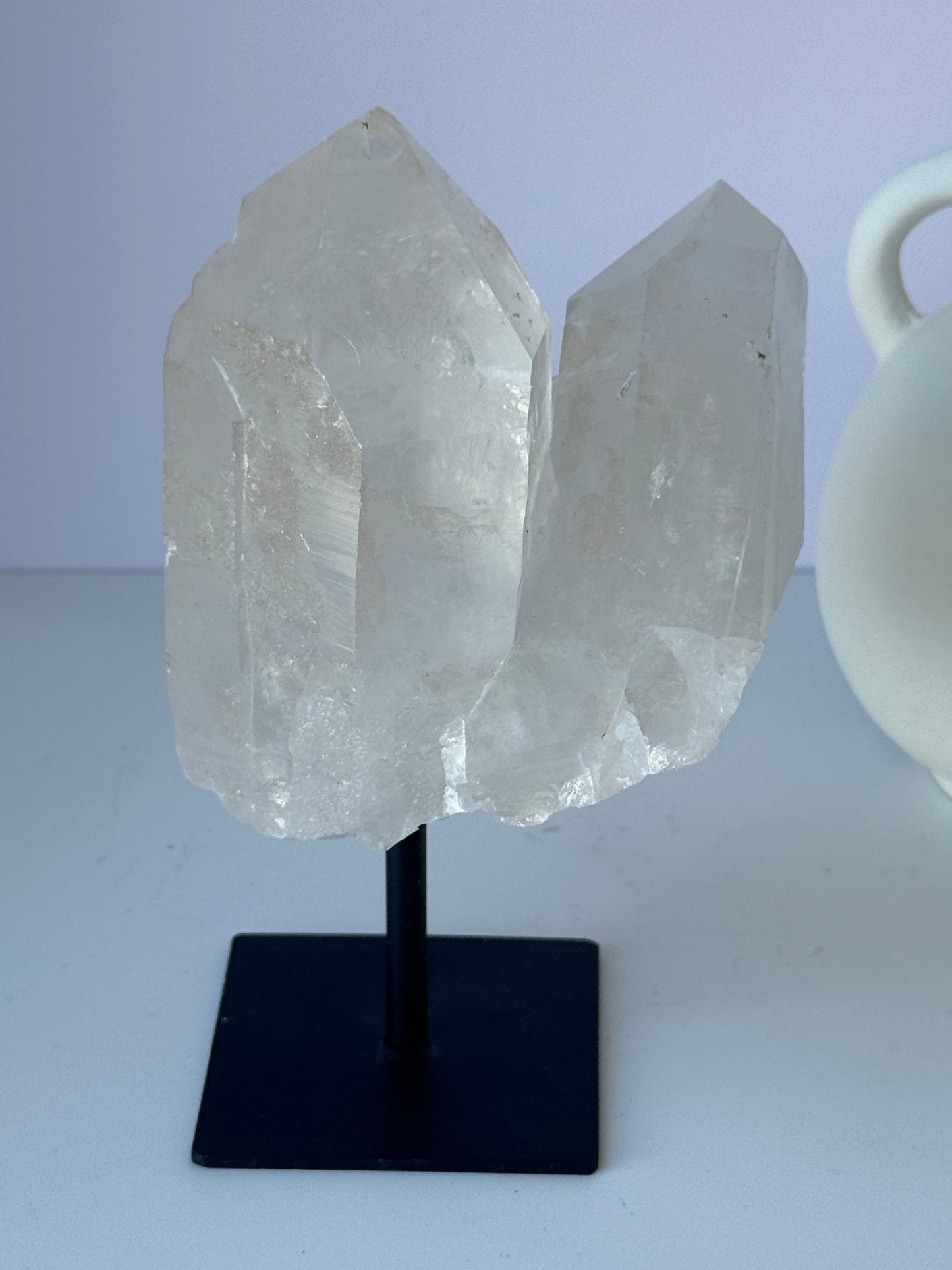Clear Quartz Cluster on Stand