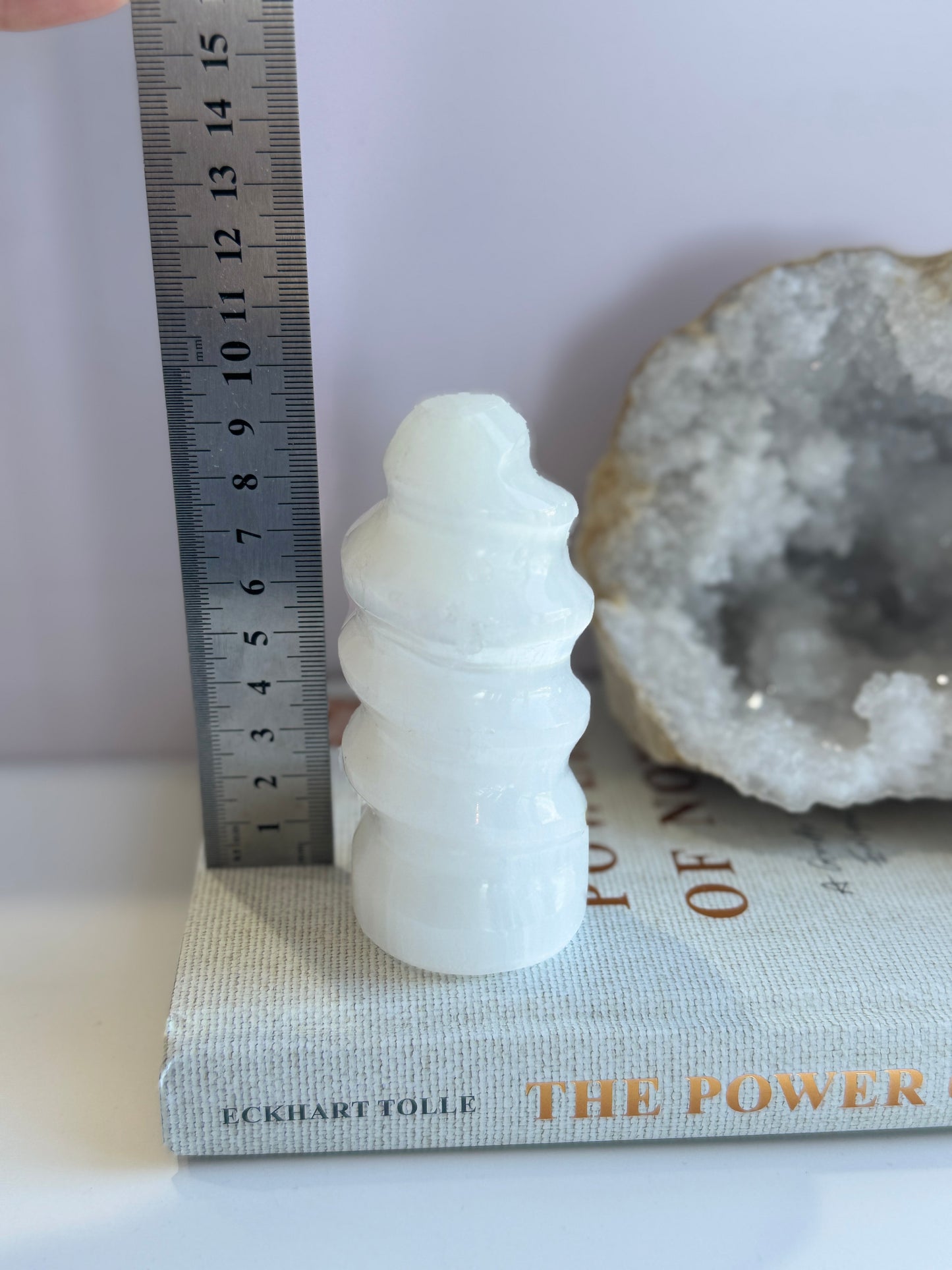 Selenite Unicorn Horn