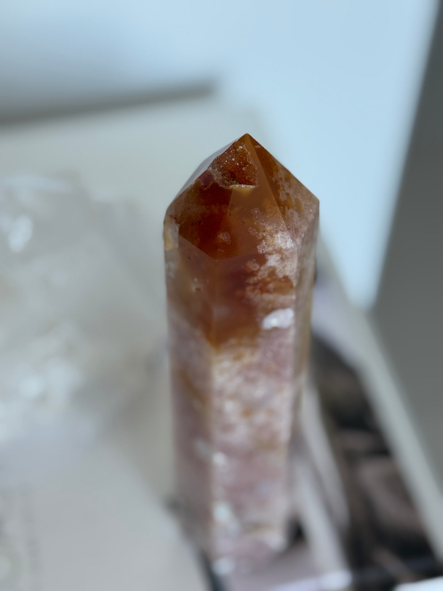 Pink Amethyst X Flower Agate Tower