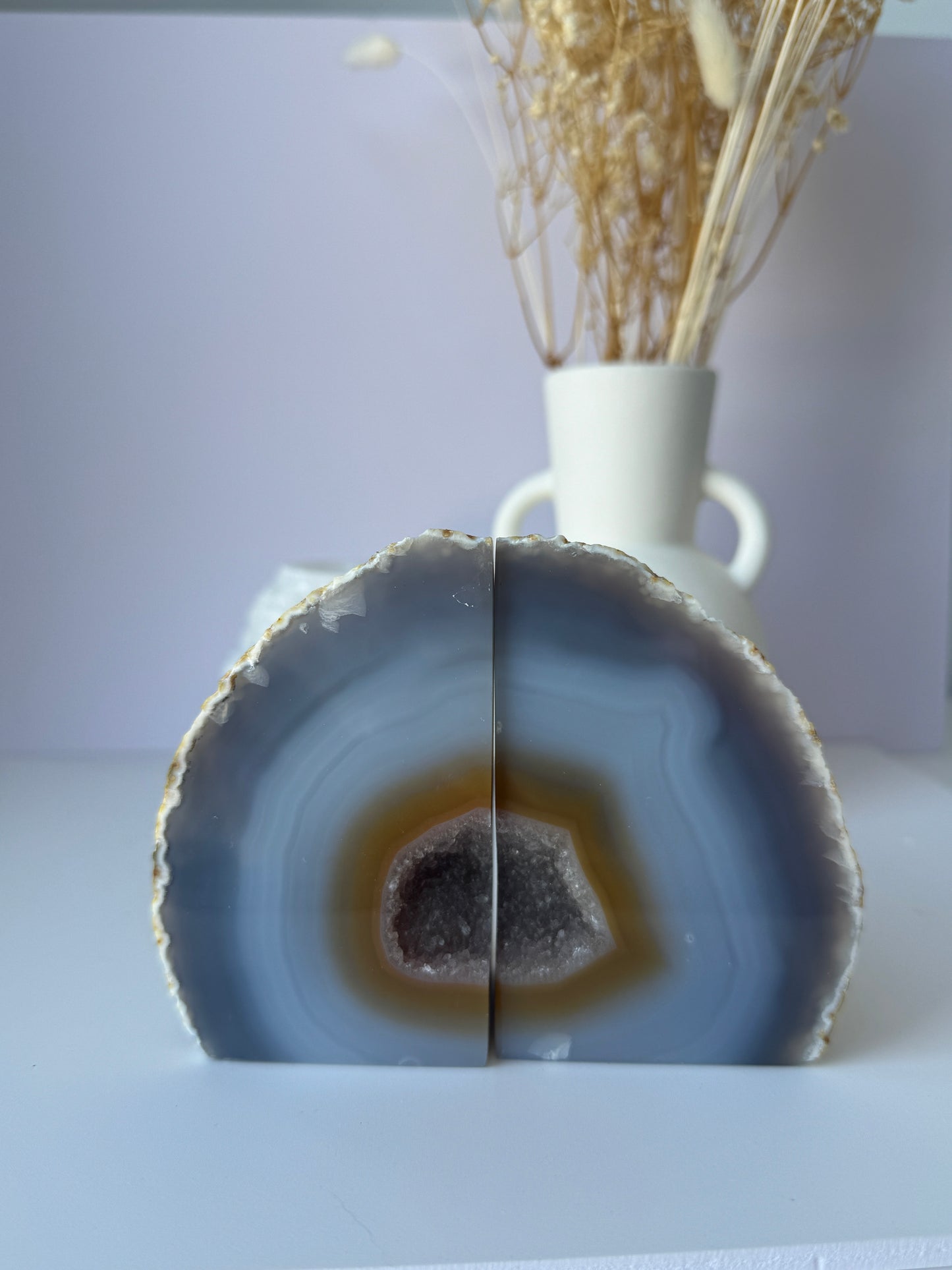 Agate Bookends - Natural