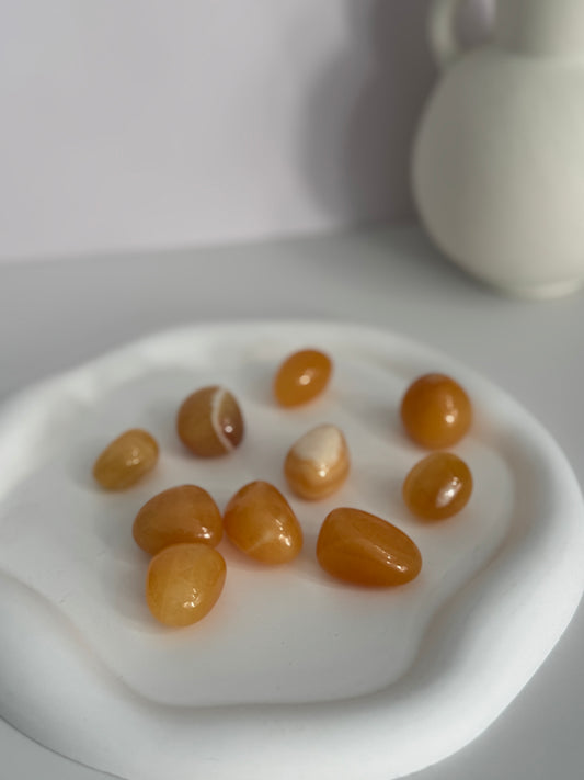 Orange Calcite Tumbled Stone