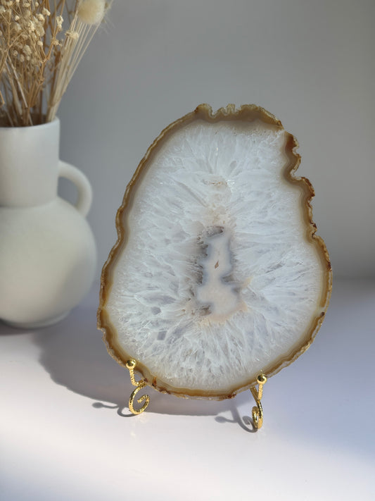 Natural Agate Slice - E