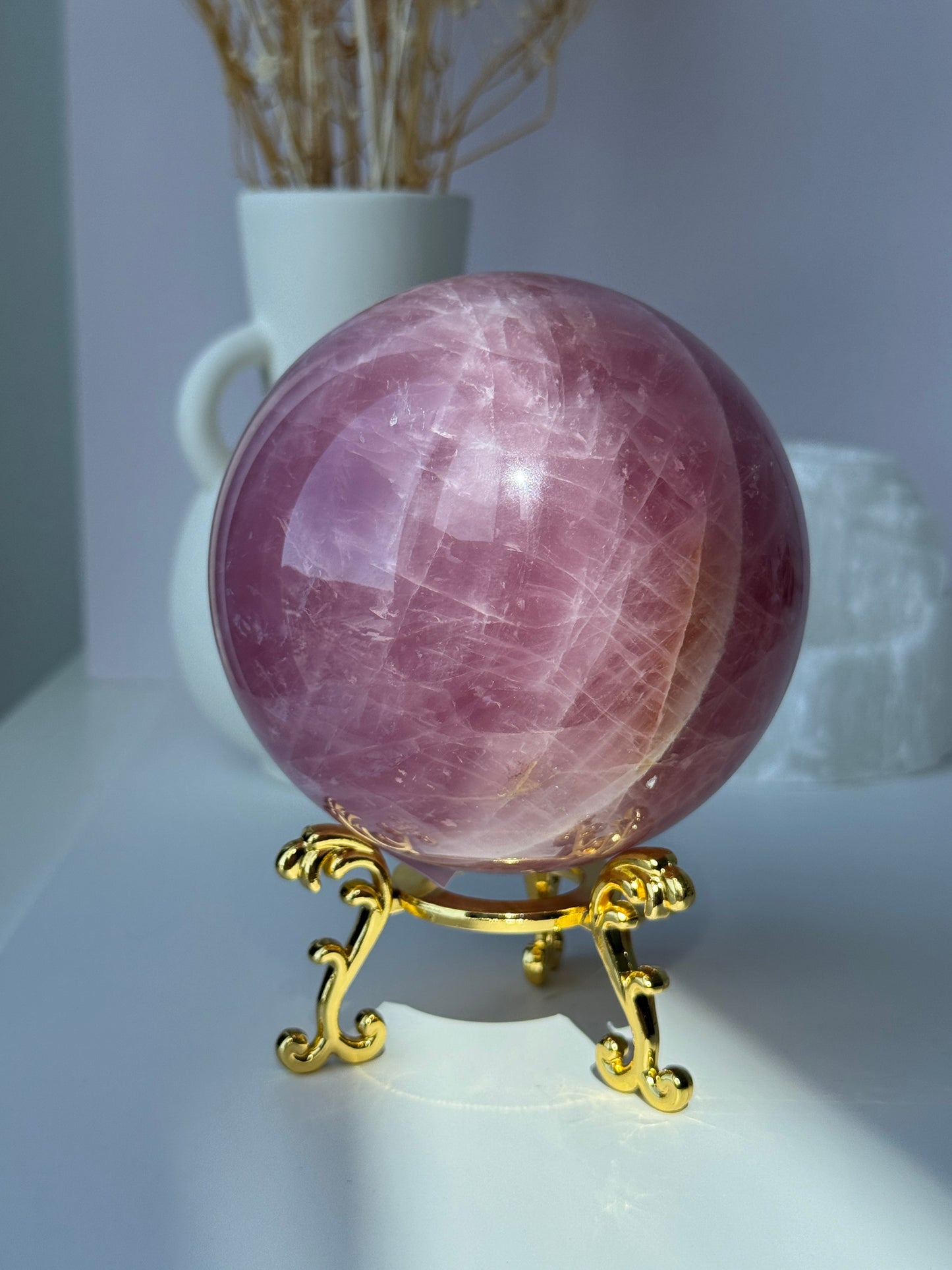 Rose Quartz Sphere - Lrg
