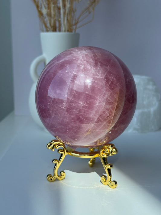 Rose Quartz Sphere - Lrg