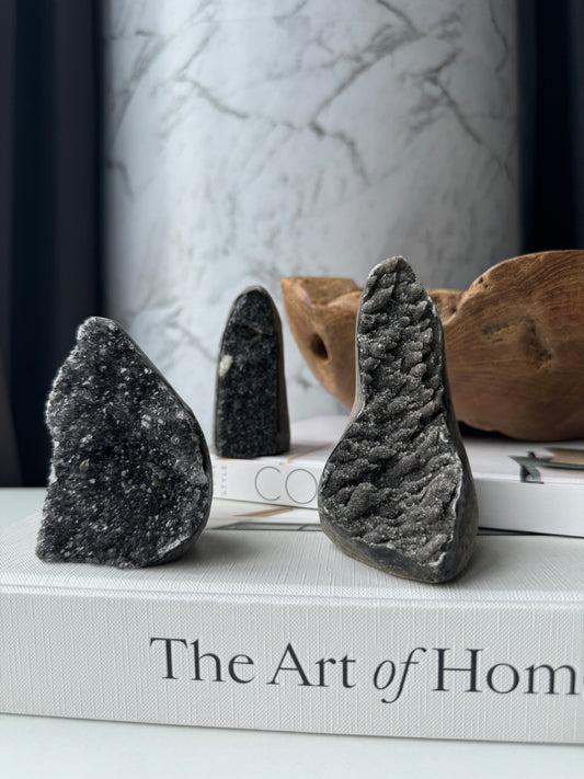 Black Amethyst on Sawn Base - Intuitively Selected