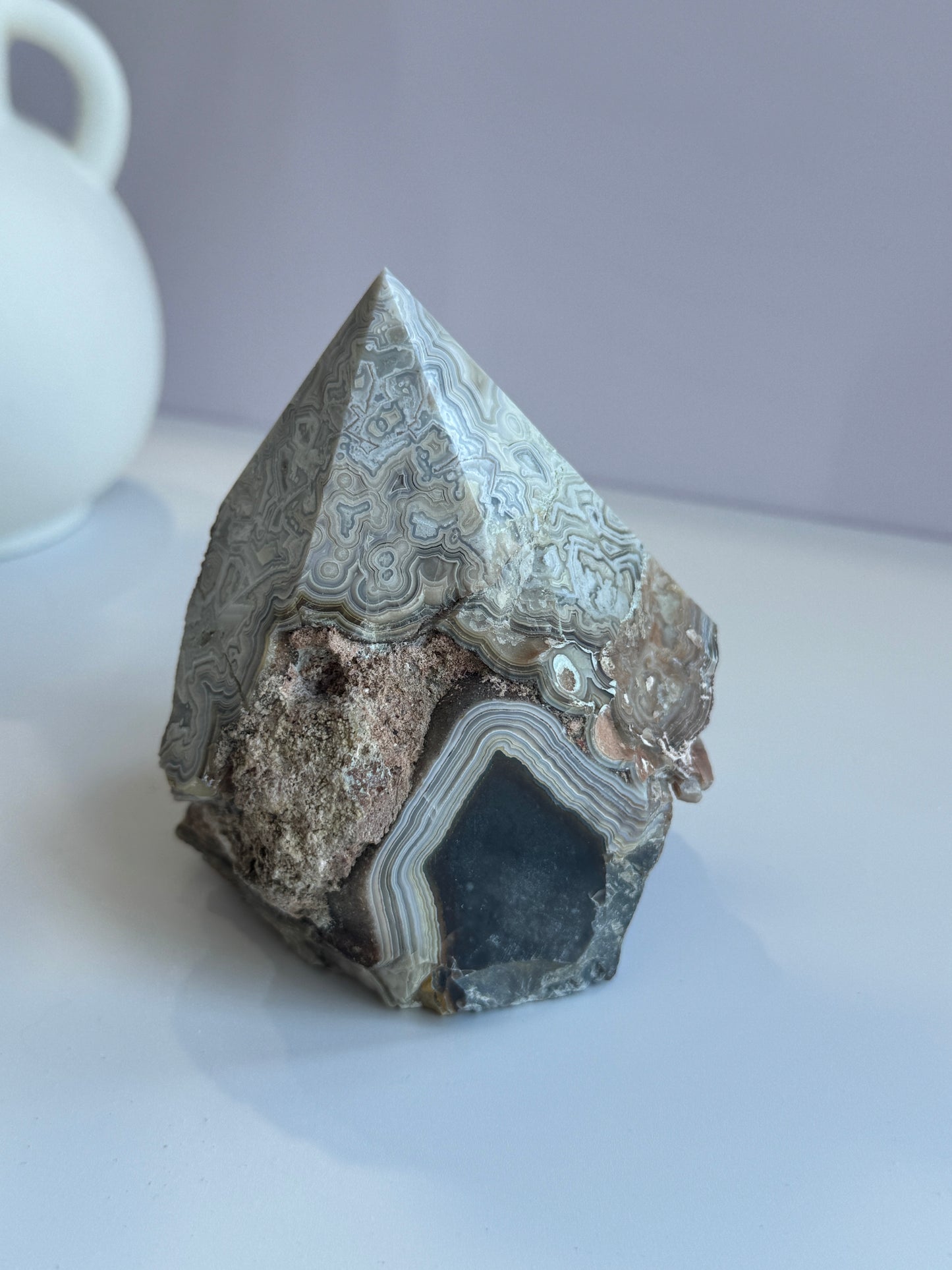 Mexican Agate Freeform B - Half Polished