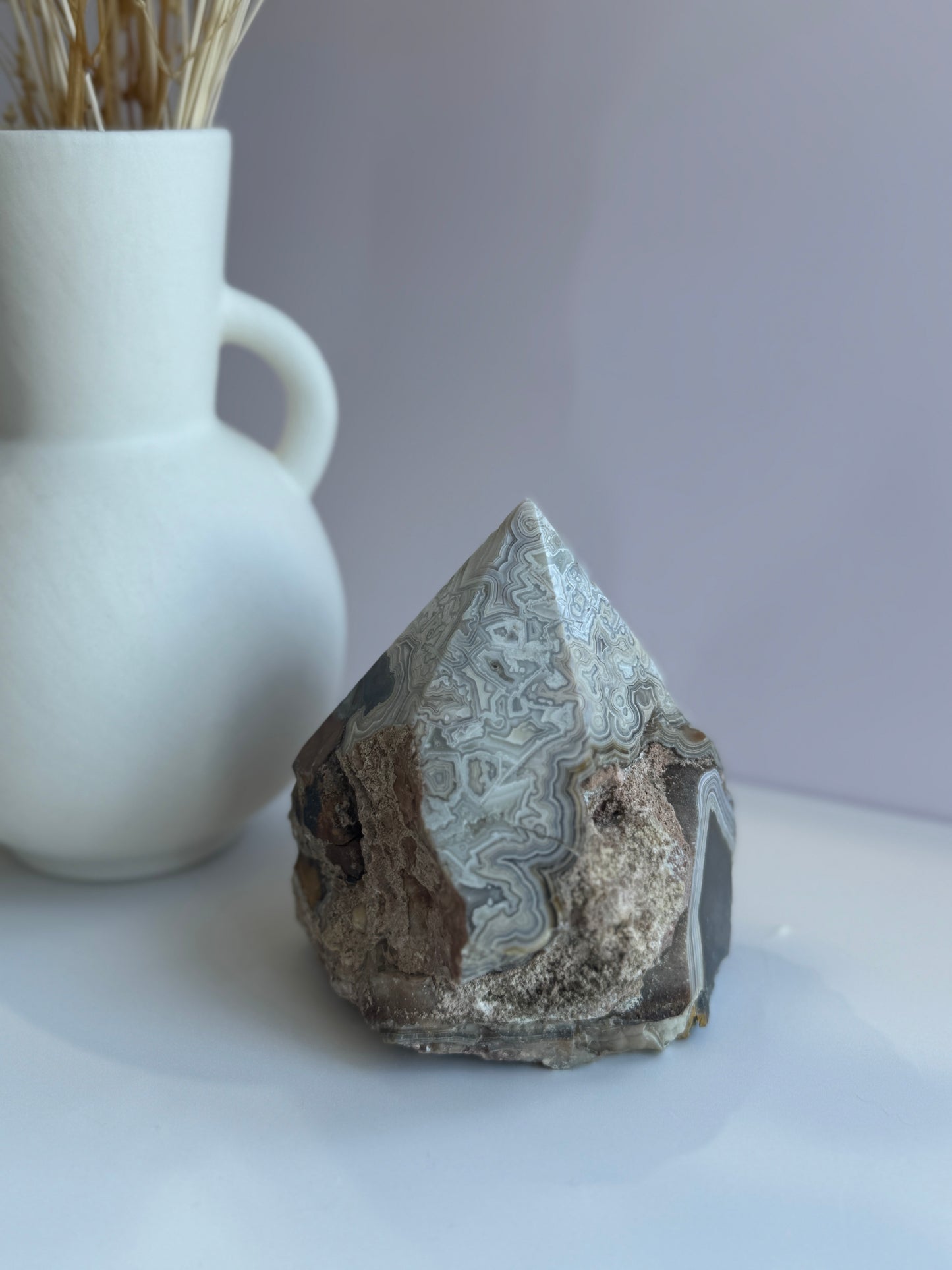 Mexican Agate Freeform B - Half Polished