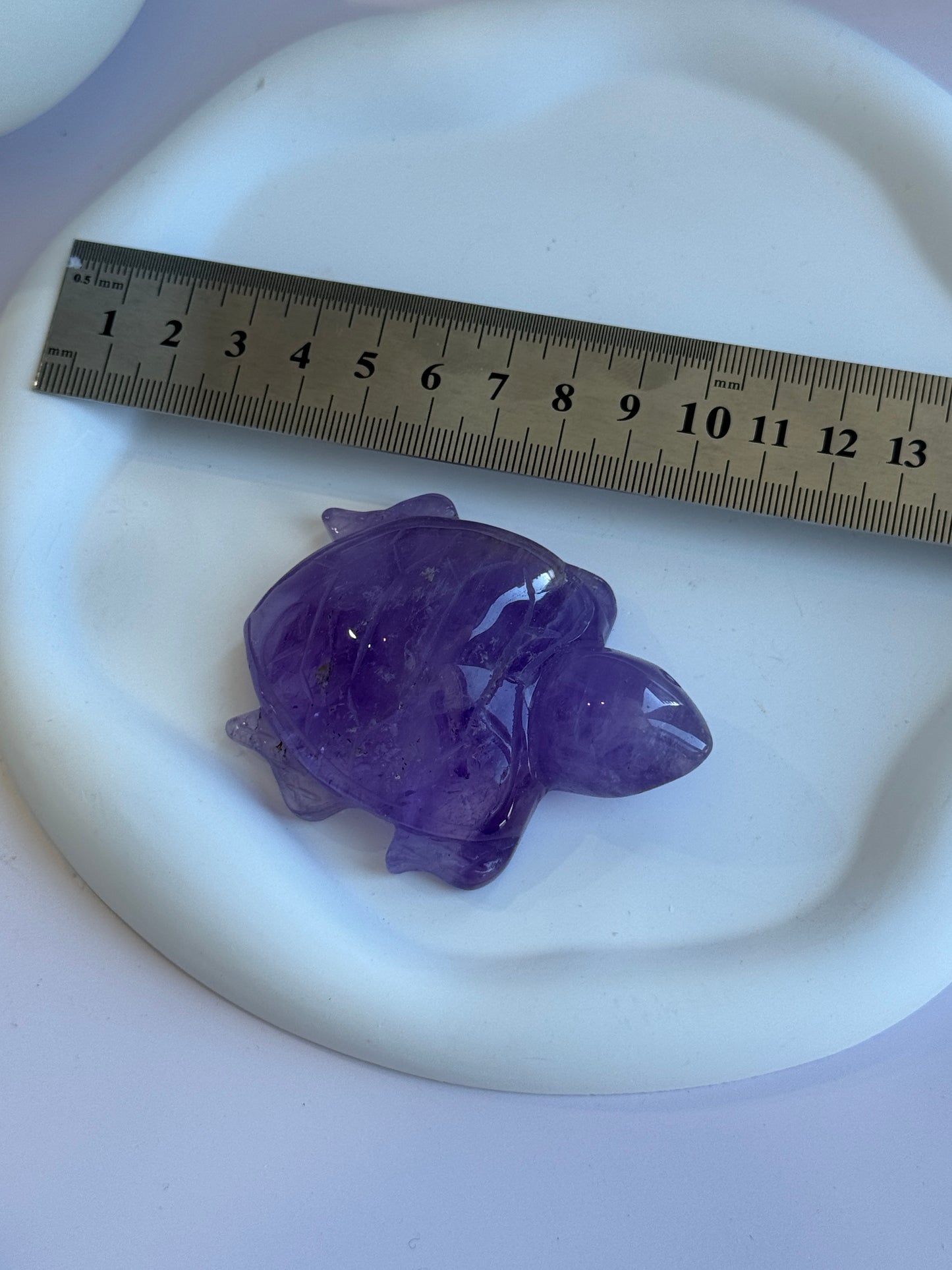 Amethyst Turtle Carving