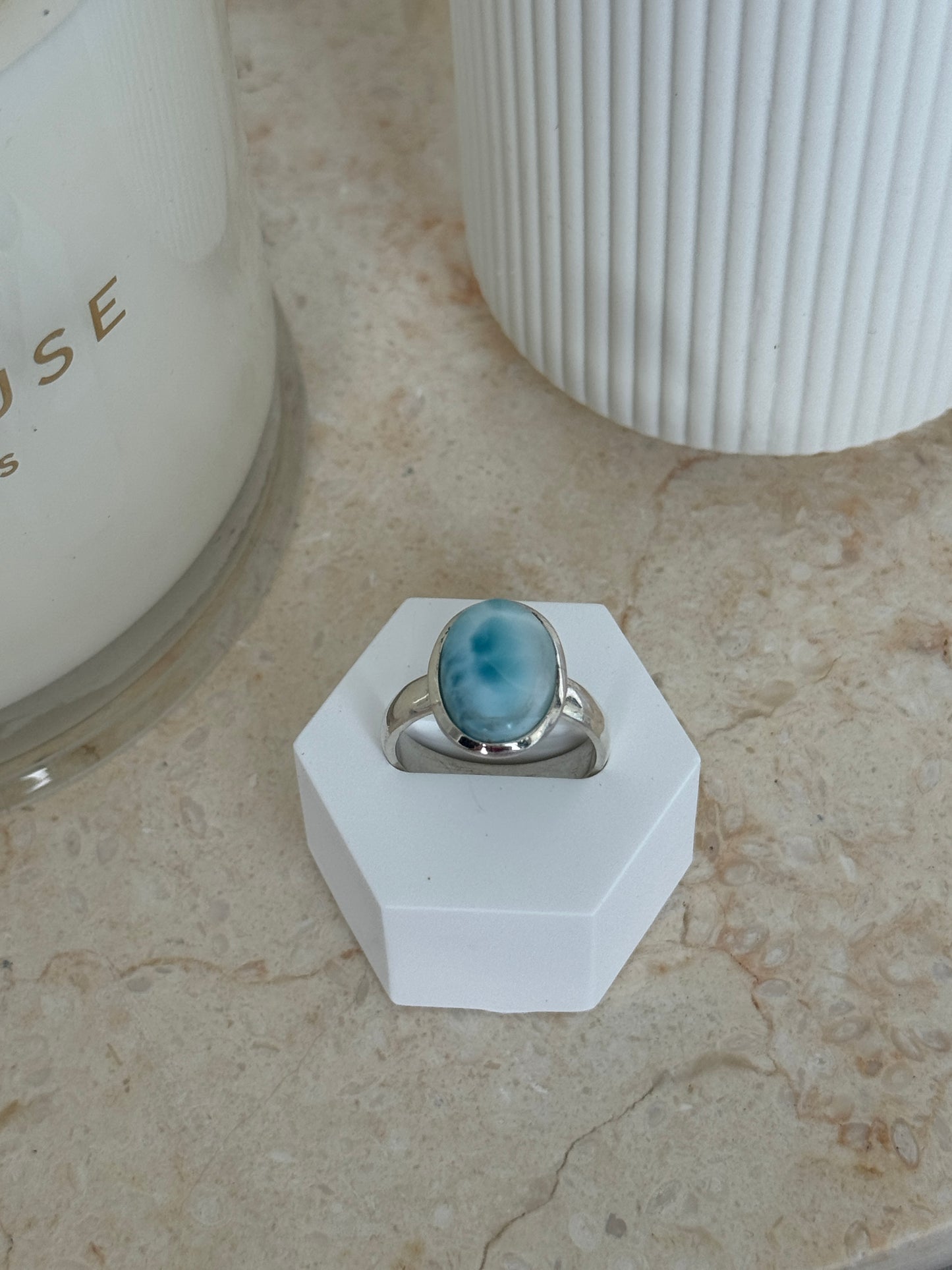 Larimar Ring - 925 S/S