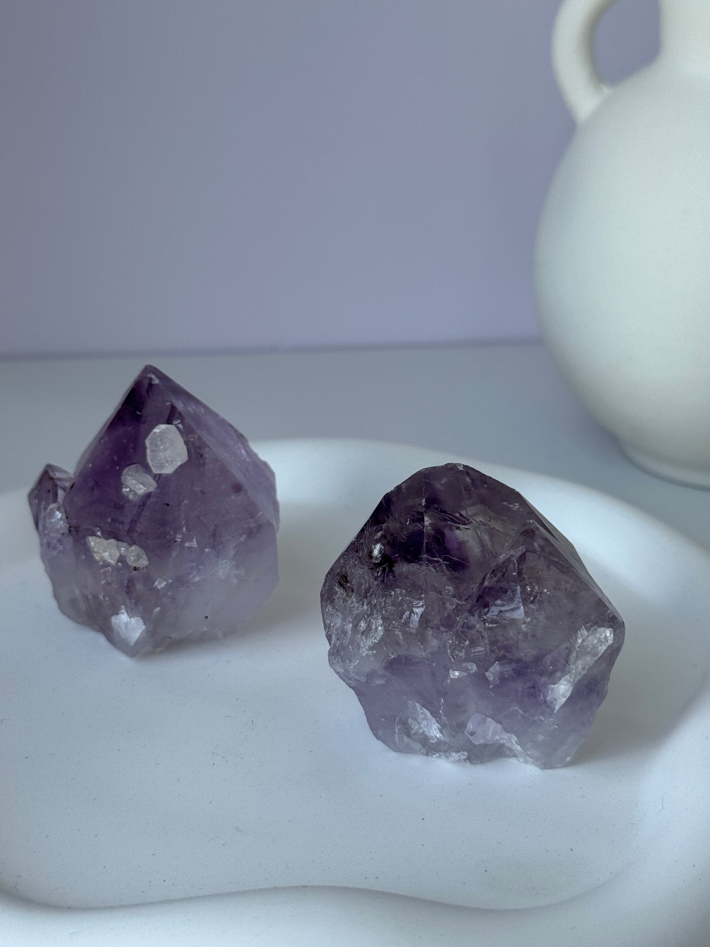 Amethyst point on sawn base