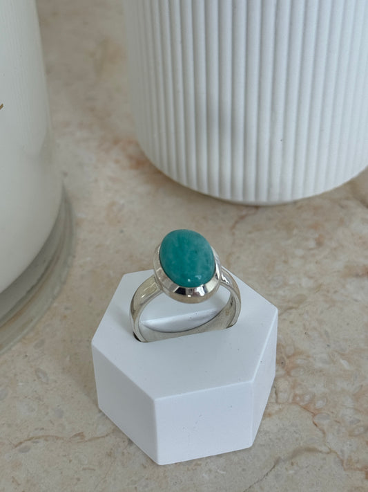 Amazonite Ring - 925 S/S