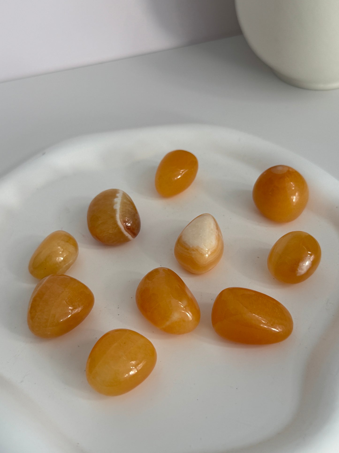 Orange Calcite Tumbled Stone