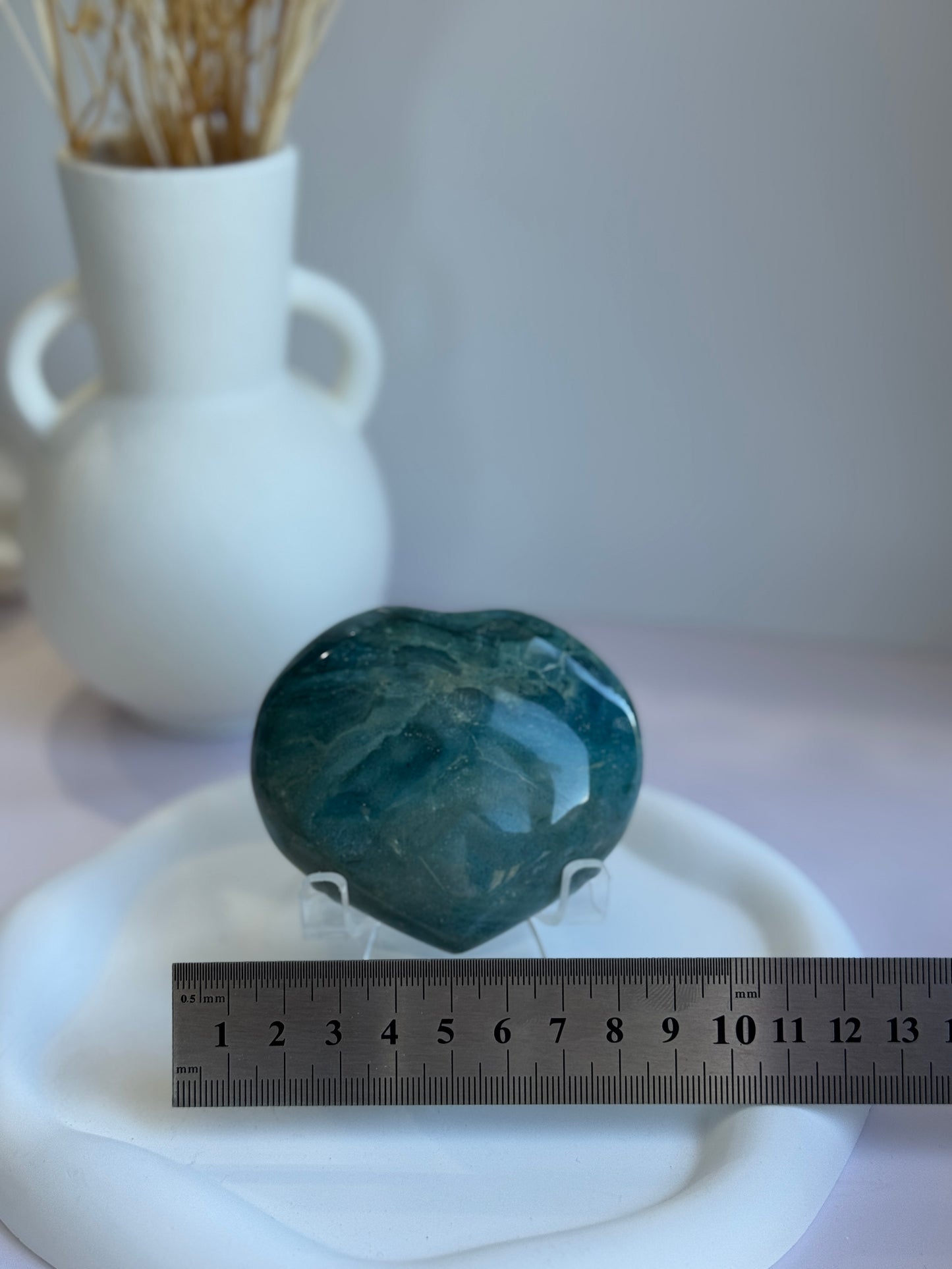 Ocean Jasper Puffy Heart - A