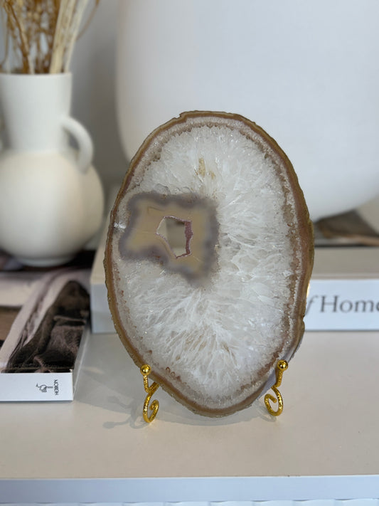 Natural Agate Slice - B