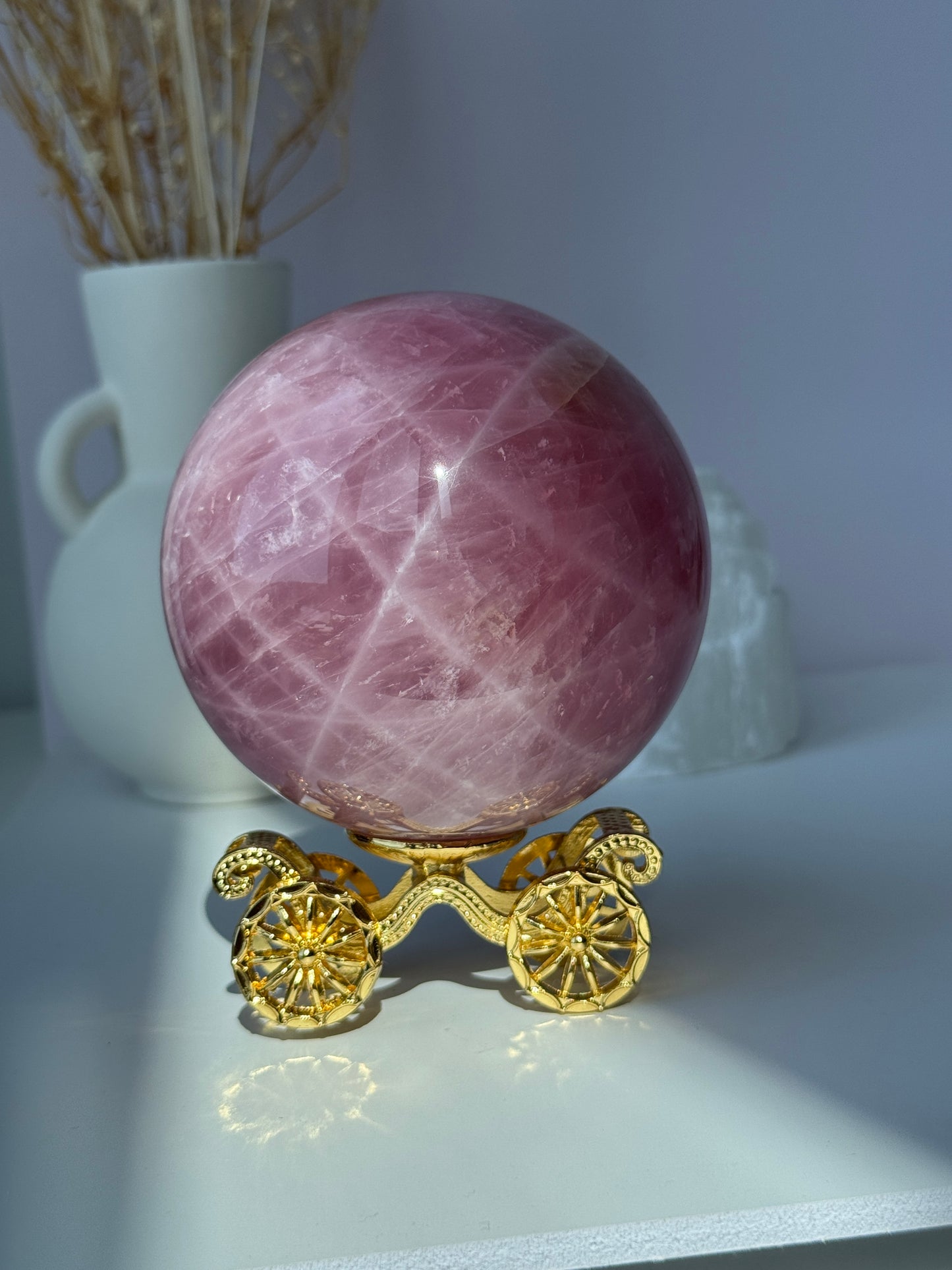 Rose Quartz Sphere - Lrg