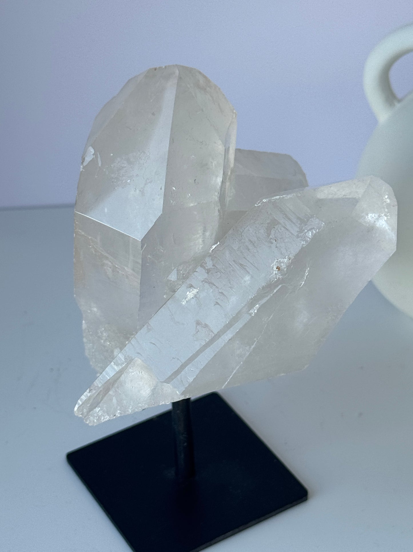 Clear Quartz Cluster on Stand